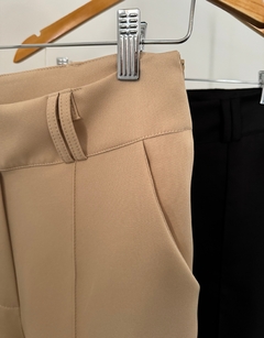 Calça De Alfaiataria Wide Leg Bege na internet