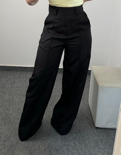 Calça De Alfaiataria Wide Leg Preto na internet