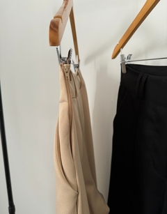 Calça De Alfaiataria Wide Leg Bege - Neutraliza se