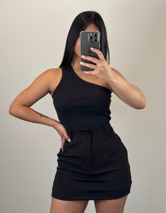 Short Saia De Alfaiataria Preto - comprar online
