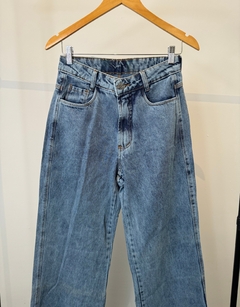 Calca Wide Leg Jeans Azul - comprar online