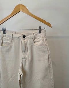 Calca Wide Leg Jeans Off White na internet