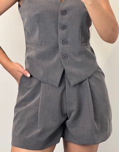 Conjunto De Alfaiataria Manni Cinza na internet
