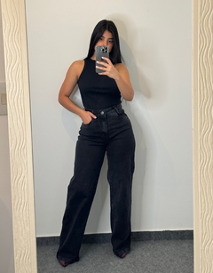 Calca Wide Leg Jeans Preto - Neutraliza se