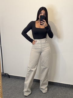 Calça Wide Leg Jeans Bege - Neutraliza se