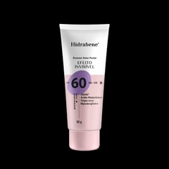 HIDRABENE PROTETOR SOLAR FACIAL FPS 60 - INVISÍVEL - 50 g