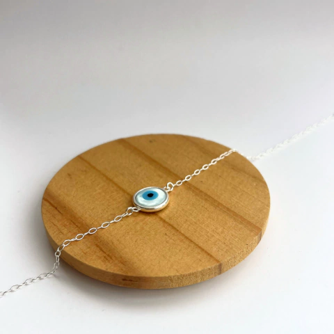 Tornozeleira Madrepérola Olho Grego