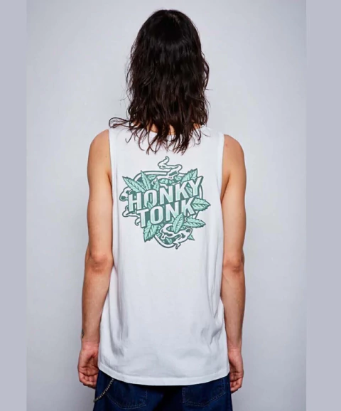 Musculosa California Smoke Blanca Honky Tonk - comprar online