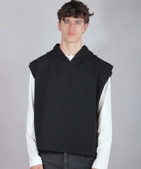 Sudadera C/Capucha Negro Bronx Ottoman NTF - comprar online
