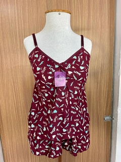 Short doll/baby doll - Tam M - Cor VINHO - Pix (R$ 34,90) - comprar online