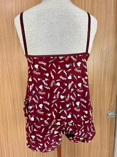 Short doll/baby doll - Tam M - Cor VINHO - Pix (R$ 34,90) - loja online