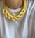 Conjunto de colar e brincos amarelo ouro - loja online