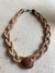 colar feito com corda e encapado com fio encerado com detalhe em resina. - comprar online