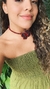 Choker de flor bordada com miçangas na internet