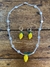 Choker com brincos de limão siciliano - Cá Barranco bijoux 
