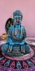 Thai Tibetan Hindu Buddha Siddhartha In Blue Resin