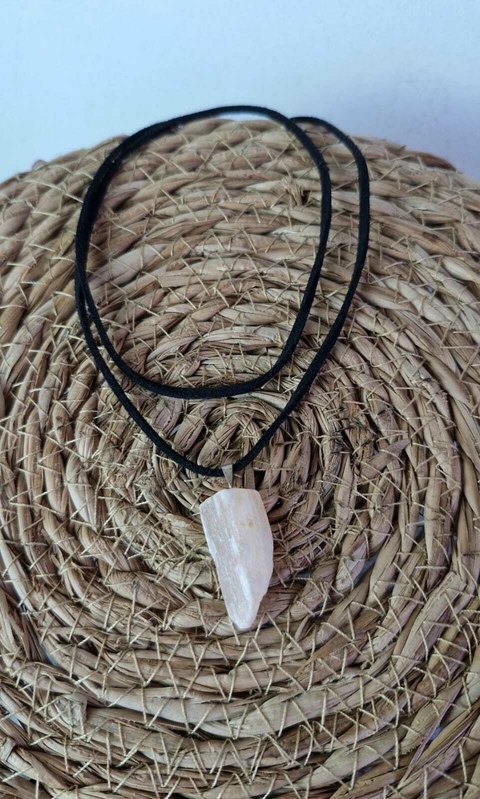 Raw Orange Selenite Necklace