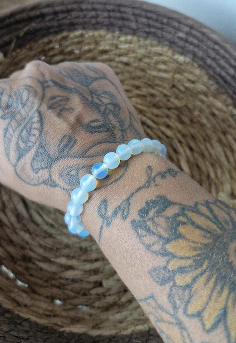 Pulseira Opalina Pedra da Lua