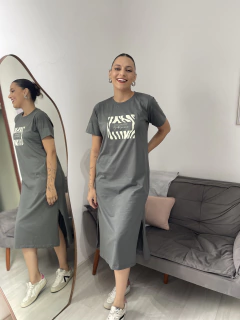 Vestido MIDI Cinza - comprar online