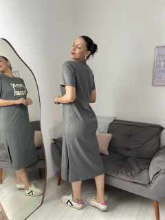Vestido MIDI Cinza na internet