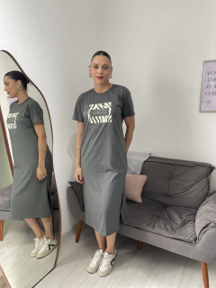 Vestido MIDI Cinza