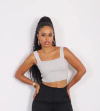 Cropped Dina Cinza Claro - comprar online