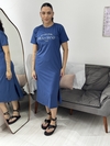 Vestido MIDI Azul Petróleo