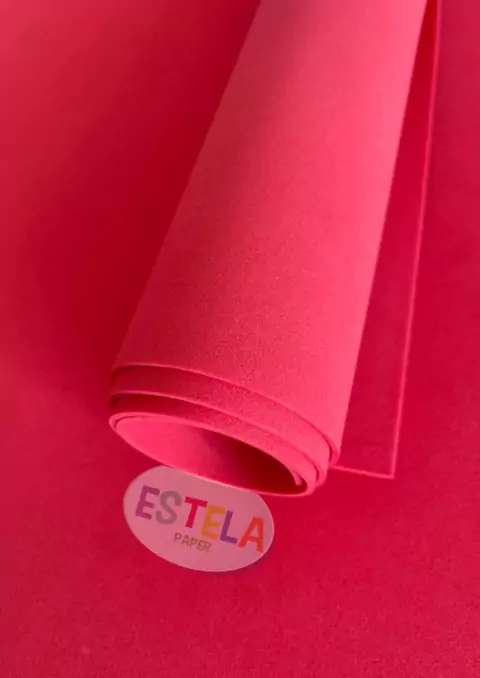 EVA LISO ESTELAPAPER PCT C/10 LS-002 VERMELHO ESCURO 400x600