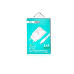 Carregador de Celular 5v/2.4A USB/Tipo C FAM modelo FKT-225C