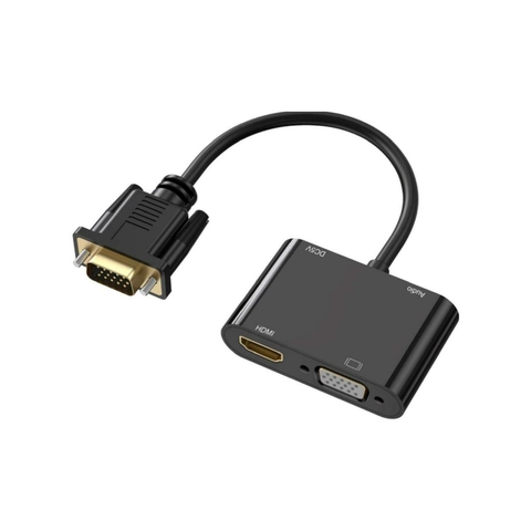 ADAPTADOR CONVERTIDOR VGA A VGA / HDMI FULL HD