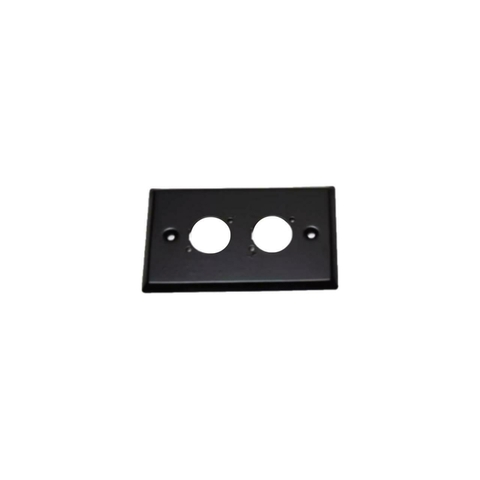 TAPA FACE PLATE METALICA X2 NEGRA - comprar en línea