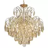 Lustre Clássico de Cristais Dourado Ø60cm