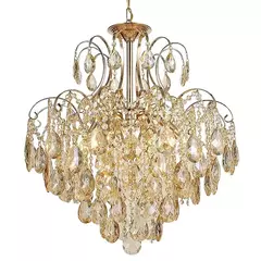 Lustre Clássico de Cristais Dourado Ø60cm