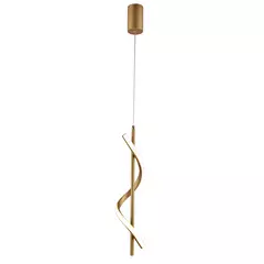 Pendente Luminária Led Espiral Dna Moderno Luxo Cor Dourado