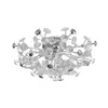 Plafon de Sobrepor Ø62x30cm Metal e Cristal