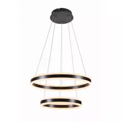 Imagem do Pendente LED Redondo Duplo 3000K 126W Bivolt Ø60cm Metal e Acrílico