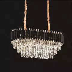 Pendente Lustre 75cm Metal Cristal - comprar online