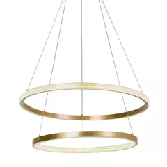 Pendente LED 3000k 50w Bivolt Ø60cm Inox Dourado