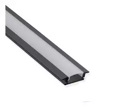 Barra Perfil de led Preto 2m - Embutido ou Sobrepor - loja online