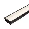 Barra Perfil de led Preto 2m - Embutido ou Sobrepor