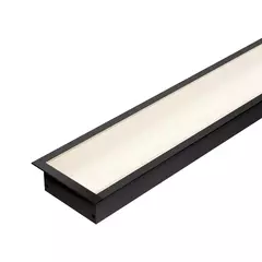 Barra Perfil de led Preto 2m - Embutido ou Sobrepor