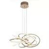 Lustre Pendente Led 56cm Luminária Dourada