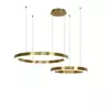 PENDENTE LED 3500K 63W BIVOLT Ø60CM INOX E ACRÍLICO BRONZE