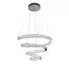 PENDENTE 75CM 120W 3000K 6000K 3000LM CONTROLE, BIVOLT METAL+CRISTAL CROMADO