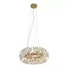 Pendente Ø60x28cm G9x12 metal Dourado Cristal Cabo:2m