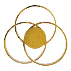 Plafon de Sobrepor LED 3000K 50W Bivolt Ø63cm Inox e Silicone Dourado na internet
