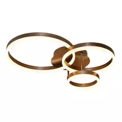 Plafon de Sobrepor LED Redondo Triplo 3000K 57W Bivolt Ø90cm Metal e Acrílico - comprar online