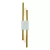 Arandela de Parede LED 3000K 6W Bivolt 49x8cm Metal e Acrílico Dourado