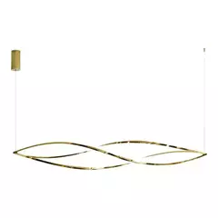 Pendente LED 3000K 65W Bivolt 20x157cm Inox e Silicone Dourado - comprar online