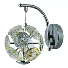 Arandela de Parede LED 3000K 5W Bivolt 20x15cm Metal e Cristal Transparente - Sunshine Lustres e Iluminação